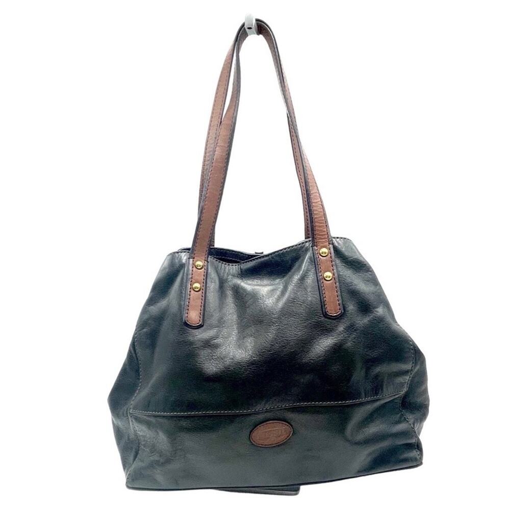 FOSSIL women's black leather shoulder bag VINTAGE